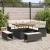 Set de canapele pentru grădină cu pernă 8 pcs Negru și Crem GartenMobel Dekor