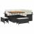 Set de canapele pentru grădină cu pernă 8 pcs Negru și Crem GartenMobel Dekor