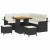 Set de canapele pentru grădină cu pernă 8 pcs Negru și Crem GartenMobel Dekor