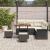 Set de canapele pentru grădină cu pernă 8 pcs Negru și Crem GartenMobel Dekor