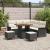 Set de canapele pentru grădină cu pernă 8 pcs Negru și Crem GartenMobel Dekor