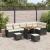 Set de canapele pentru grădină cu pernă 9 pcs Negru și Crem GartenMobel Dekor