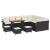 Set de canapele pentru grădină cu pernă 13 pcs Negru și Crem GartenMobel Dekor