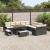 Set de canapele pentru grădină cu pernă 13 pcs Negru și Crem GartenMobel Dekor