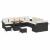 Set de canapele pentru grădină cu pernă 13 pcs Negru și Crem GartenMobel Dekor