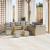 Set de canapele pentru grădină 14 pcs Beige și gri deschis GartenMobel Dekor
