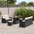 Set de canapele pentru grădină cu pernă 8 pcs Negru și Crem GartenMobel Dekor