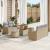 Set de canapele pentru grădină 8 pcs Beige și gri deschis GartenMobel Dekor