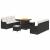 Set de canapele pentru grădină cu pernă 9 pcs Negru și Crem GartenMobel Dekor