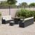 Set de canapele pentru grădină cu pernă 10 pcs Negru și Crem GartenMobel Dekor