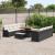 Set de canapele pentru grădină cu pernă 11 pcs Negru și Crem GartenMobel Dekor