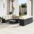 Set de canapele pentru grădină cu pernă 11 pcs Negru și Crem GartenMobel Dekor