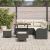Set de canapele pentru grădină cu pernă 8 pcs Negru și Crem GartenMobel Dekor