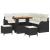 Set de canapele pentru grădină cu pernă 8 pcs Negru și Crem GartenMobel Dekor