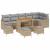 Set de canapele pentru grădină 10 pcs Beige și gri deschis GartenMobel Dekor