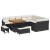 Set de canapele pentru grădină cu pernă 12 pcs Negru și Crem GartenMobel Dekor