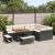 Set de canapele pentru grădină cu pernă 12 pcs Negru și Crem GartenMobel Dekor