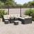 Set de canapele pentru grădină cu pernă 13 pcs Negru și Crem GartenMobel Dekor