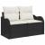 Set de canapele pentru grădină cu pernă 13 pcs Negru și Crem GartenMobel Dekor