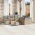 Set de canapele pentru grădină 13 pcs Beige și gri deschis GartenMobel Dekor