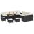 Set de canapele pentru grădină cu pernă 14 pcs Negru și Crem GartenMobel Dekor