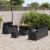 Set de canapele pentru grădină cu pernă cu pernă 8 pcs Negru GartenMobel Dekor