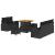 Set de canapele pentru grădină cu pernă cu pernă 8 pcs Negru GartenMobel Dekor