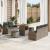 Set de canapele pentru grădină cu pernă cu depozitare 8 pcs Gri GartenMobel Dekor