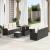 Set de canapele pentru grădină cu pernă 9 pcs Negru și Crem GartenMobel Dekor
