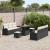 Set de canapele pentru grădină cu pernă 9 pcs Negru și Crem GartenMobel Dekor