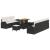 Set de canapele pentru grădină cu pernă 10 pcs Negru și Crem GartenMobel Dekor