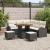 Set de canapele pentru grădină cu pernă 8 pcs Negru și Crem GartenMobel Dekor
