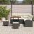 Set de canapele pentru grădină cu pernă 8 pcs Negru și Crem GartenMobel Dekor