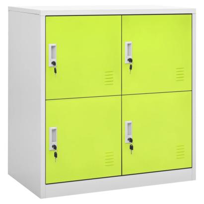 Dulap vestiar, gri deschis și verde, 90x45x92,5 cm, oțel GartenMobel Dekor