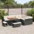 Set de canapele pentru grădină cu pernă 12 pcs Negru și Crem GartenMobel Dekor