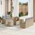 Set de canapele pentru grădină 8 pcs Beige și gri deschis GartenMobel Dekor