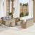 Set de canapele pentru grădină 9 pcs Bej Rattan poli GartenMobel Dekor