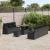 Set de canapele pentru grădină cu pernă 10 pcs Negru GartenMobel Dekor