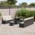 Set de canapele pentru grădină cu pernă 10 pcs Negru și Crem GartenMobel Dekor