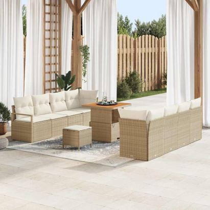 Set de canapele pentru grădină Bej și crem 80 x 80 x 71 cm GartenMobel Dekor