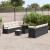 Set de canapele pentru grădină Negru și Crem 90 x 55 x 71 cm GartenMobel Dekor