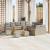 Set de canapele pentru grădină 14 pcs Beige și gri deschis GartenMobel Dekor