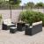 Set de canapele pentru grădină cu pernă 8 pcs Negru și Crem GartenMobel Dekor
