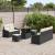 Set de canapele pentru grădină cu pernă 8 pcs Negru și Crem GartenMobel Dekor