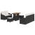Set de canapele pentru grădină cu pernă 8 pcs Negru și Crem GartenMobel Dekor
