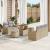 Set de canapele pentru grădină 8 pcs Beige și gri deschis GartenMobel Dekor