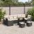 Set de canapele pentru grădină 10 pcs Negru Rattan poli GartenMobel Dekor