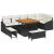 Set de canapele pentru grădină cu pernă 9 pcs Negru Rattan poli GartenMobel Dekor