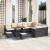 Set de canapele pentru grădină 12 pcs Negru Rattan poli GartenMobel Dekor