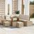 Set de canapele pentru grădină cu pernă 8 pcs Bej Rattan poli GartenMobel Dekor
